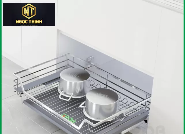 KỆ ĐỰNG XOONG NỒI INOX SUS304 NAN DẸT  tại Vĩnh Thanh